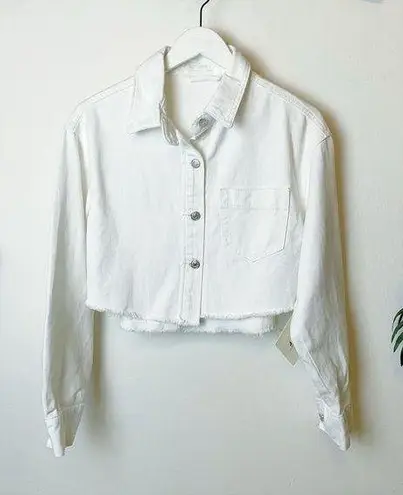 Edge J.ING White Crop Raw  Denim Jacket