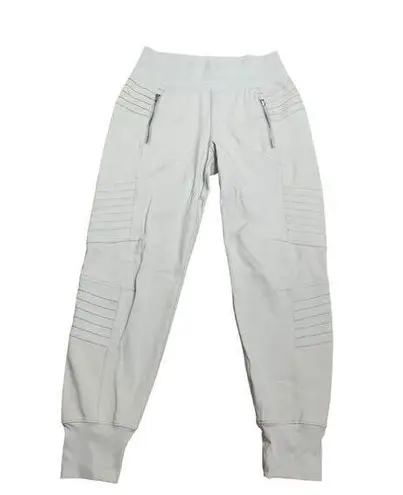 Athleta  women's small Venice moto jogger abalone white cream lulu casual travel