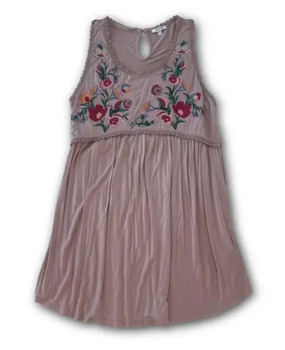 JODIFL Floral Embroidered Blush Pink Dress