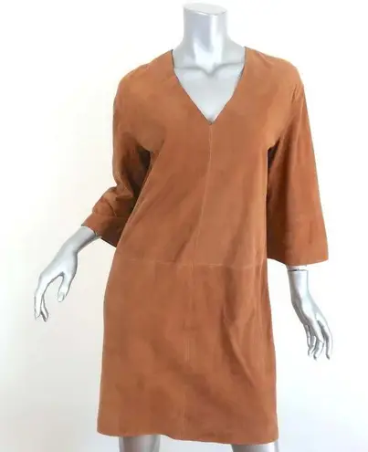 Vince  Suede Shift Dress — Camel, Size Medium (100% Lamb Leather) - Image 1