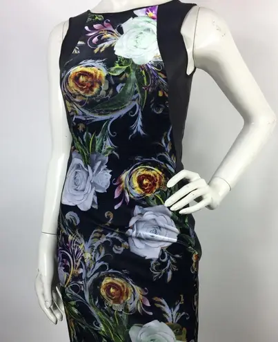 Clover Canyon Baroque Rose Velvet and Genuine Leather Dress