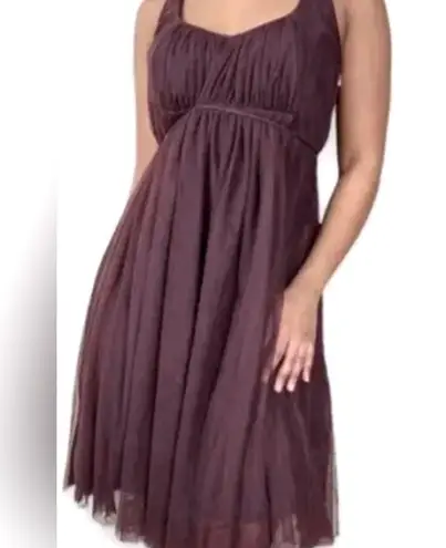 Moulinette Soeurs Anthropologie Meadow Brown Tulle Dress Size 10