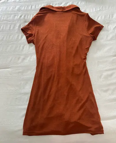 Sky to Moon Orange  Mini Dress