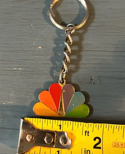 Vintage/Rare NBC Peacock Logo Keychain Red