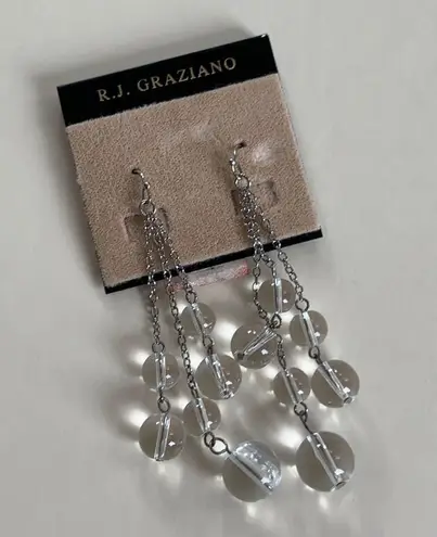 R.J. Graziano Silver Dangle Bauble Earrings