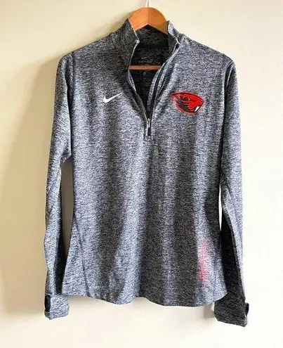 Nike  Dri Fit Oregon Beavers Football Half Zip Pullover Grey Womens Size S Top‎