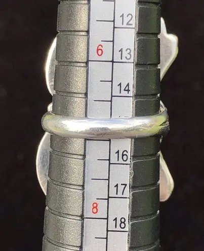 Navajo Handmade Ring 925 Silver Tuquoise sz 7 Artist Signed Peterson Johnson