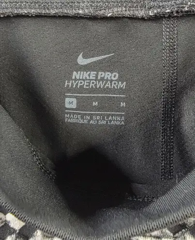 Nike  Pro HyperWarm Women’s M Leggings Gray Geometric Swoosh Activewear