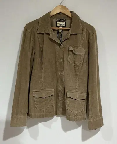 Woman’s Heritage Collection By Bass Tan Large Button Up Corduroy Shirt Jacket