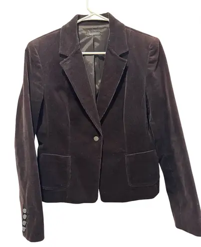 Tahari Dark Brown razor, thin, corduroy Blazer sz 14