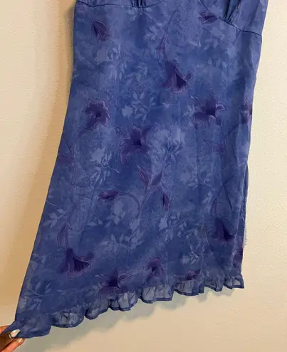 Vintage Blue romantic floral share summer dress sleeveless