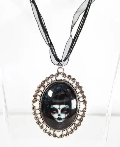 Handmade Enchanted Gothic Charm Collection Evil Doll Charm Necklace Limited Edition