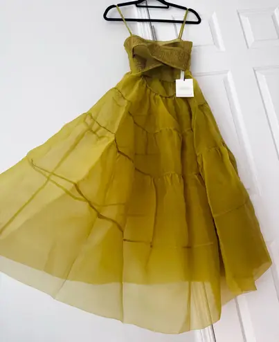 Anthropologie  Oh Seven Days Organza Sheer Midi Dress, Size XS