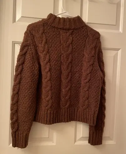 American Eagle brown mock neck sweater