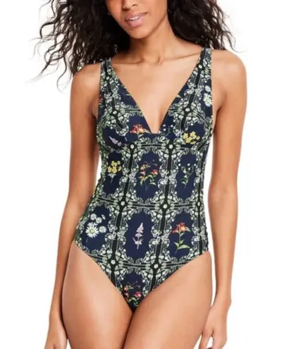 Agua Bendita x Target Dainty Floral Tile Print Cheeky One Piece Swimsuit Sz L