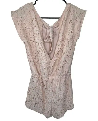 Mimi Chica Pink Lace Short Romper
