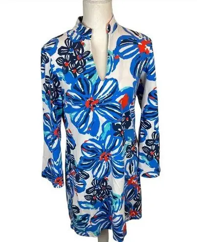 MAHI GOLD Floral Tropical Long Sleeve Dress 5% Spandex