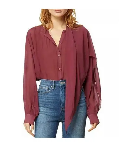 Habitual  maroon drapey layered blouse