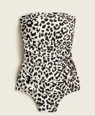 J.Crew leopard ruched swimsuit NEW