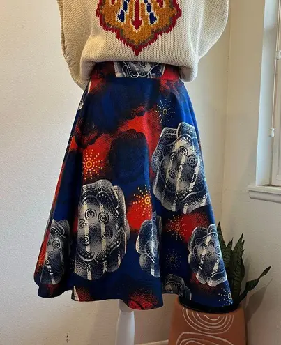 Vintage 70s Handmade Mod Cloud Sunshine Printed A