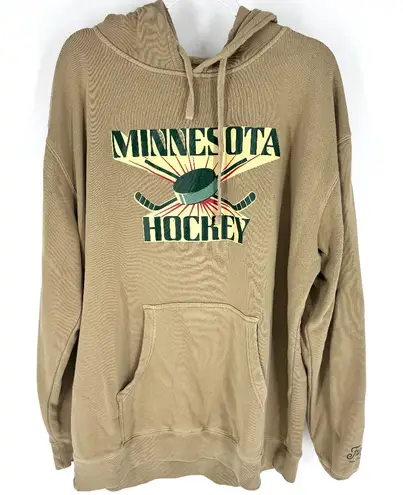 Fan Girls Minnesota Hockey Hoodie Tan Size XL