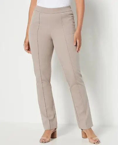 Isaac Mizrahi New Womens Live 6 T Tall 24/7 Straight Pant Spiced Wine Dark Red