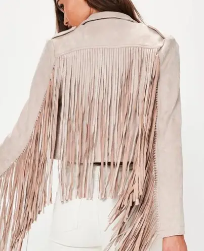 Missguided fringe jacket best sale