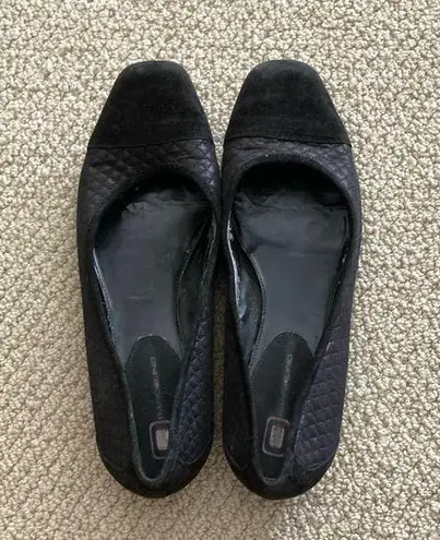 Bandolino Vintage Flats Ballet Suede Leather Women’s Size 8 Shoes Formal Black