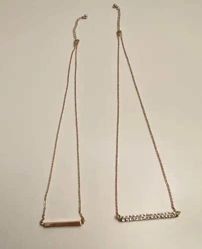 The Bar Set of 2 necklaces