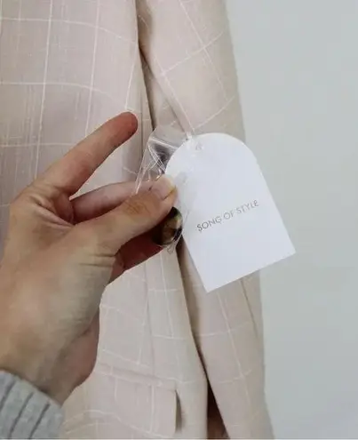 Song Of Style / Revolve Kroy Oversized Blazer in Beige Check NWT