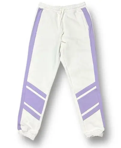 EleVen by Venus Williams M White Purple Collegiate Track Pants Liquid Lilac NWT Size M