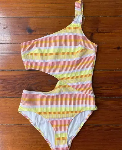 Solid & Striped Claudia Ribbed Side Cutout One Piece Swimsuit ~ Size Medium ππ
