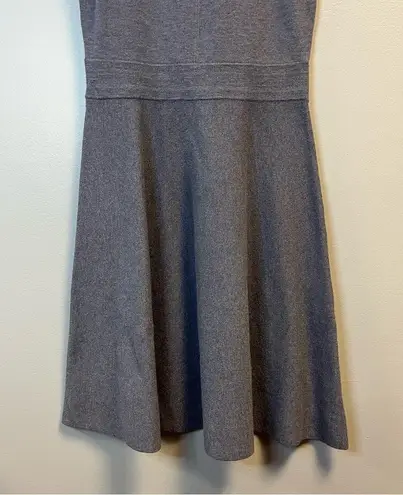 Milly Dress Knit Chambray Twist Flare Dress Sz XS/S EUC Gray-Blue Color
