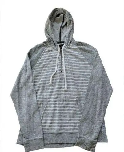 Banana Republic  Women's Quarter Zip Striped Hoodie Size Medium