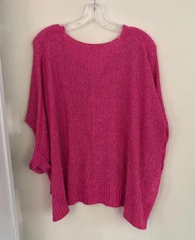 Adora Women's Pink Sweater Lightweight Loose Knit Coastal Spring Size M