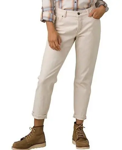 prAna NEW Womens Kayla Jeans Sz 6 Beige Natural Mid Rise