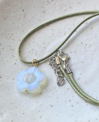 Handmade simple flower fairy cottage boho cute necklace🌼