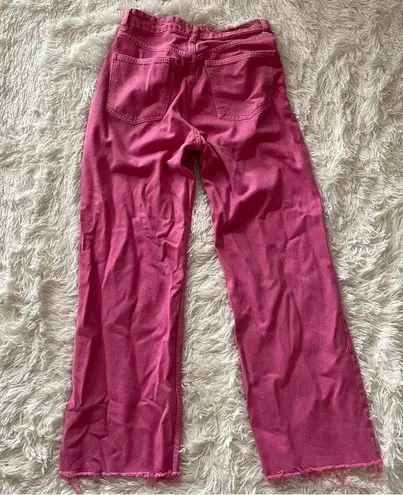 ZARA  wide leg jeans in pink