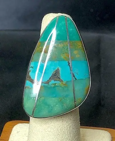 Sterling Silver JAY KING DTR Desert Rose Turquoise Cocktail Ring Sz 6 NWOT