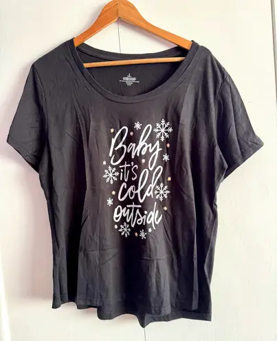 Pajama Top, 18W/20W Black