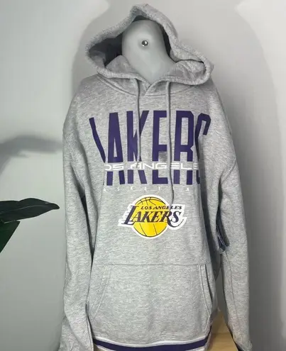Nba Los Angeles Lakers Team Sport Large Oversizes Hoodie Gray trends this fall