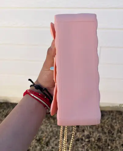 Rose Rubber Crossbody Bag Pink