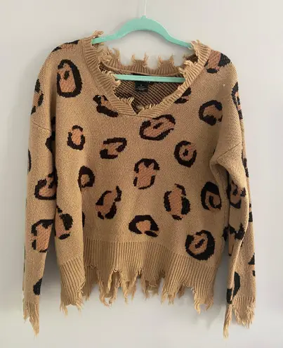 Runaway Clothes Runaway Cheetah Print Sweater 