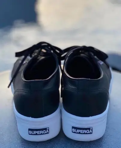 Superga Black Platform Shoes