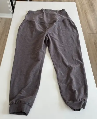 Beyond Yoga Beyond the Bump by Maternity Jogger Pants Charcoal Grey XL - Image 1