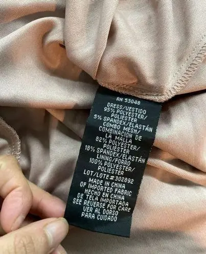 Nightway Black & Beige Cold Shoulder Gown Maxi Mermaid Dress SZ 6