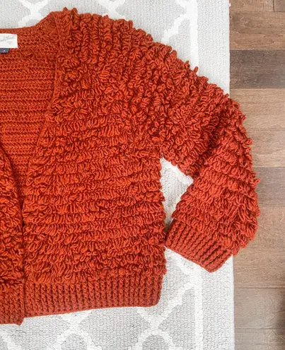 Universal Threads Universal Thread Pumkin burnt orange fluffy knit chunky cardigan sweater 