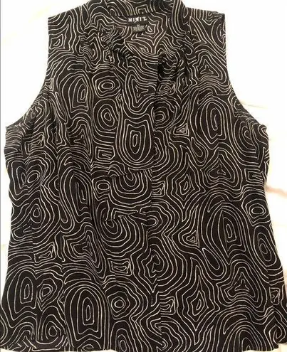 Mixit Ladies sleeveless button down top with tie size 12