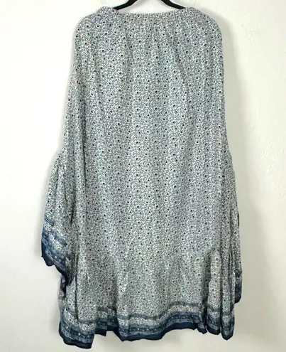 Miss June Floral Prairie Hi Lo Maxi Skirt Small Prairie Gypsy Western Bohemian Tan