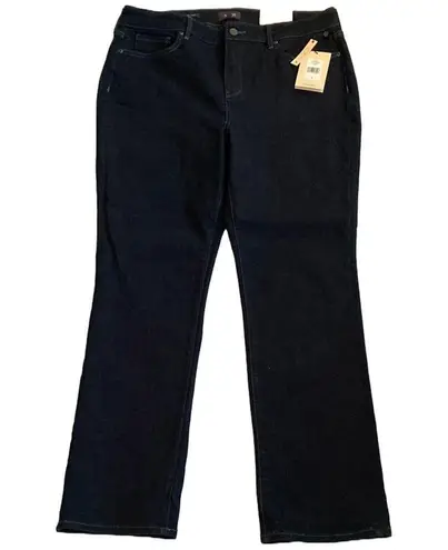 NYDJ NWT💙 Marilyn Straight Denim Jeans With Printed Cuff, Rinse/Blue #MGTBMS8713